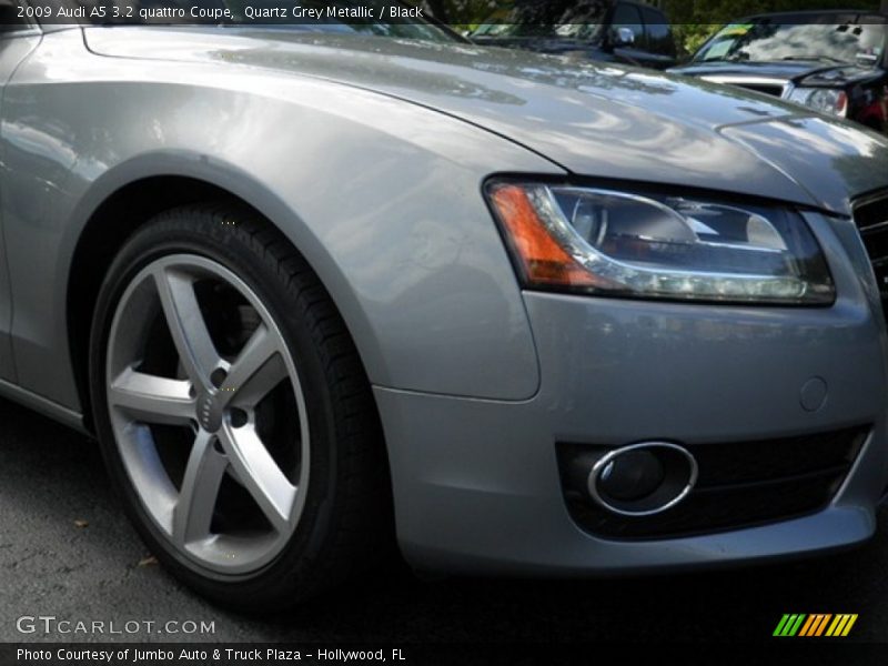 Quartz Grey Metallic / Black 2009 Audi A5 3.2 quattro Coupe