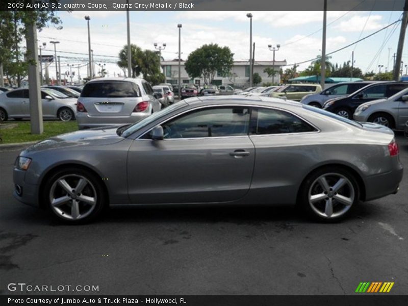 Quartz Grey Metallic / Black 2009 Audi A5 3.2 quattro Coupe