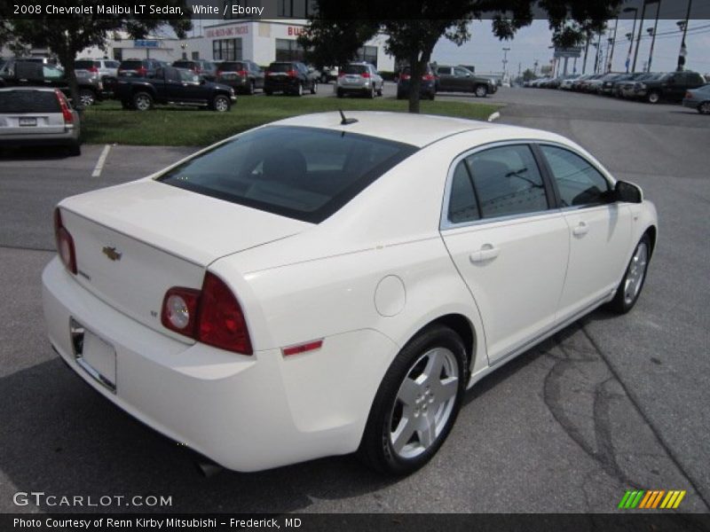 White / Ebony 2008 Chevrolet Malibu LT Sedan