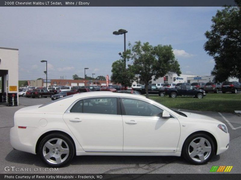 White / Ebony 2008 Chevrolet Malibu LT Sedan