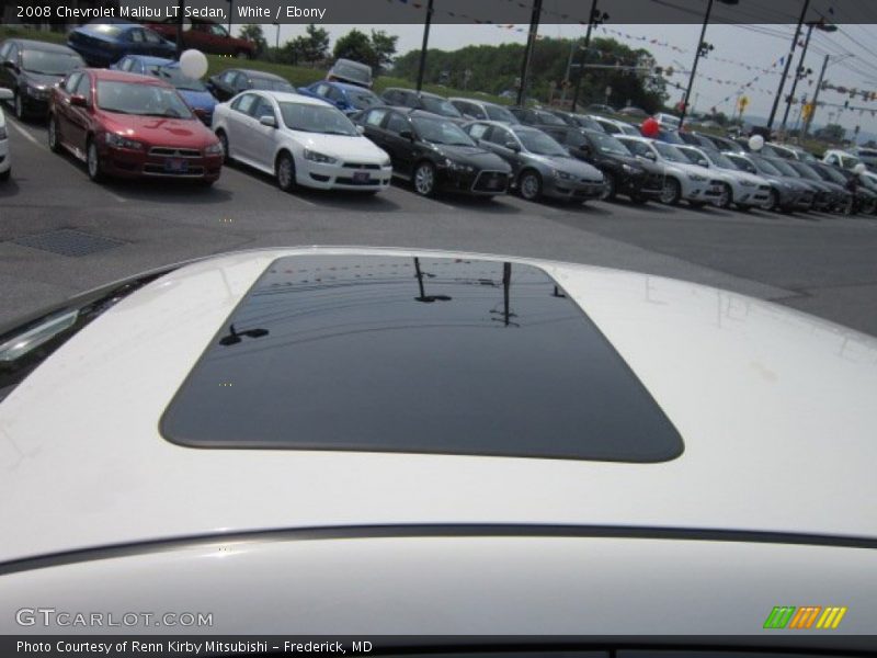 White / Ebony 2008 Chevrolet Malibu LT Sedan