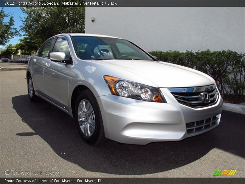 Alabaster Silver Metallic / Black 2012 Honda Accord SE Sedan