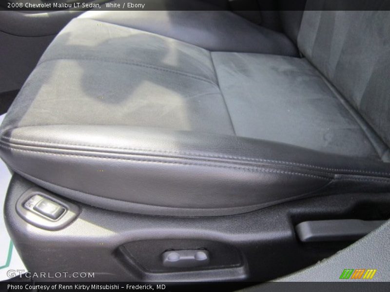 White / Ebony 2008 Chevrolet Malibu LT Sedan