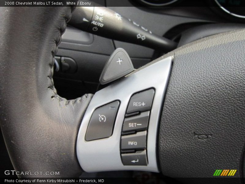 White / Ebony 2008 Chevrolet Malibu LT Sedan