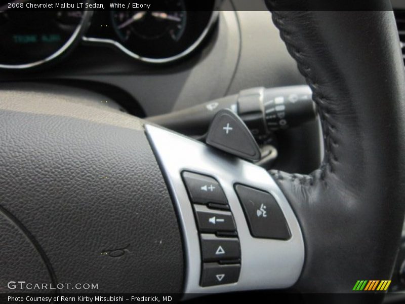 White / Ebony 2008 Chevrolet Malibu LT Sedan