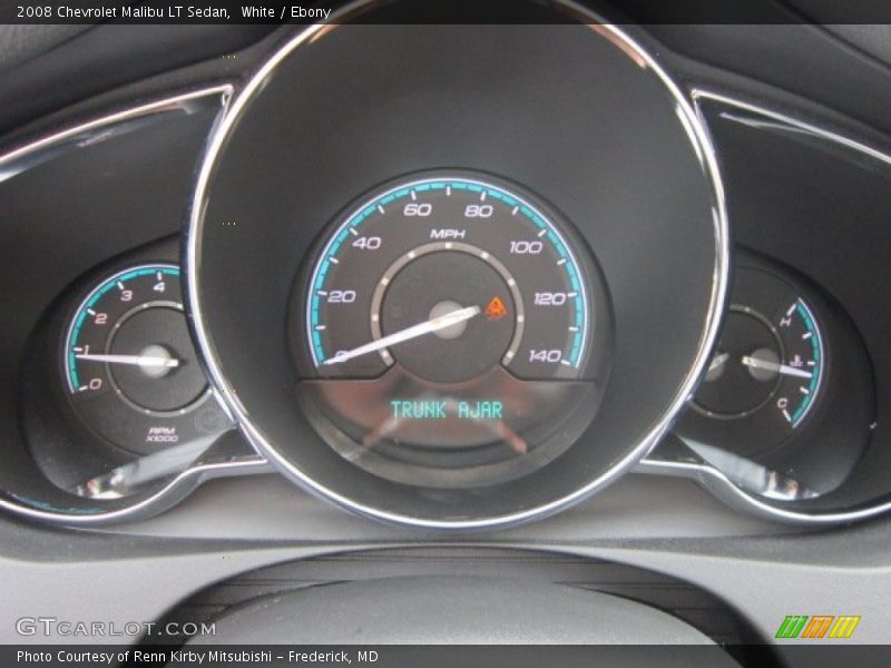 White / Ebony 2008 Chevrolet Malibu LT Sedan