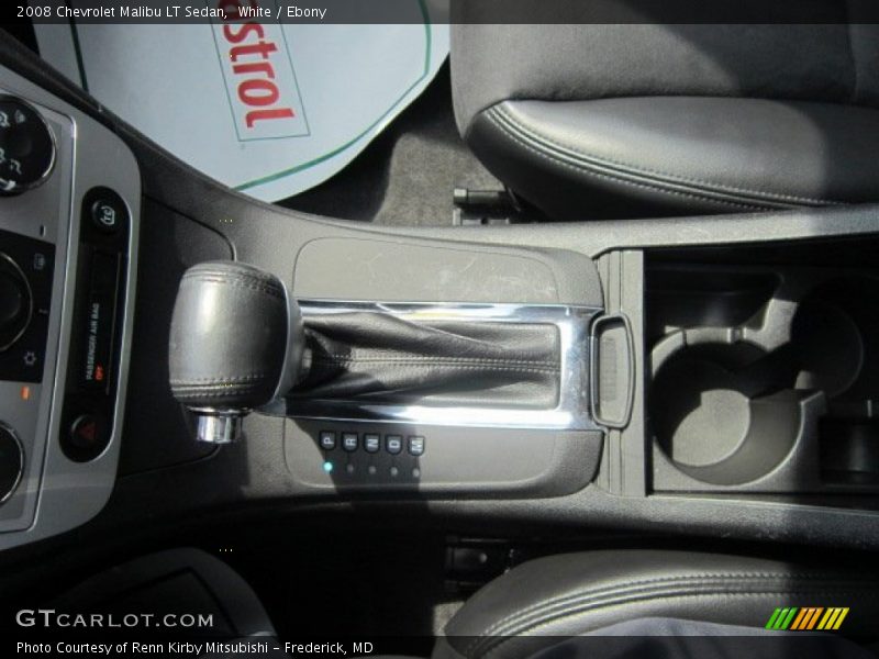 White / Ebony 2008 Chevrolet Malibu LT Sedan