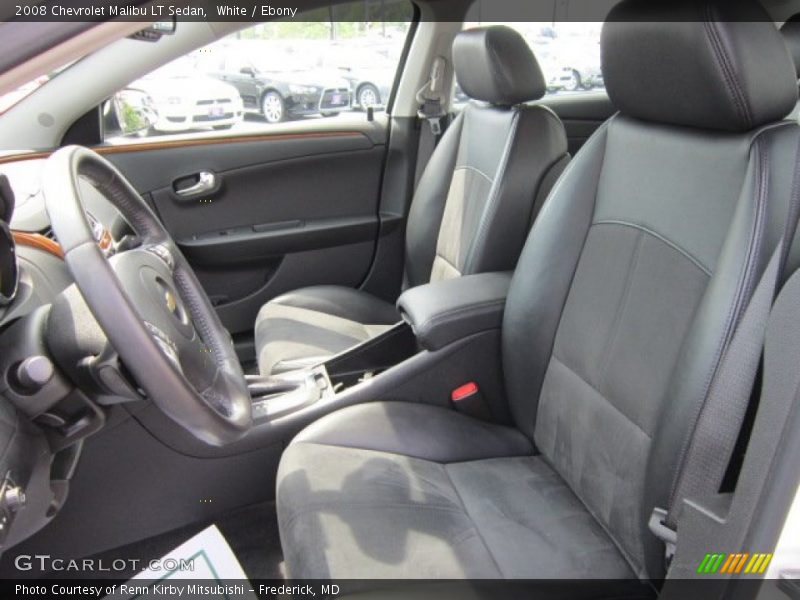 White / Ebony 2008 Chevrolet Malibu LT Sedan