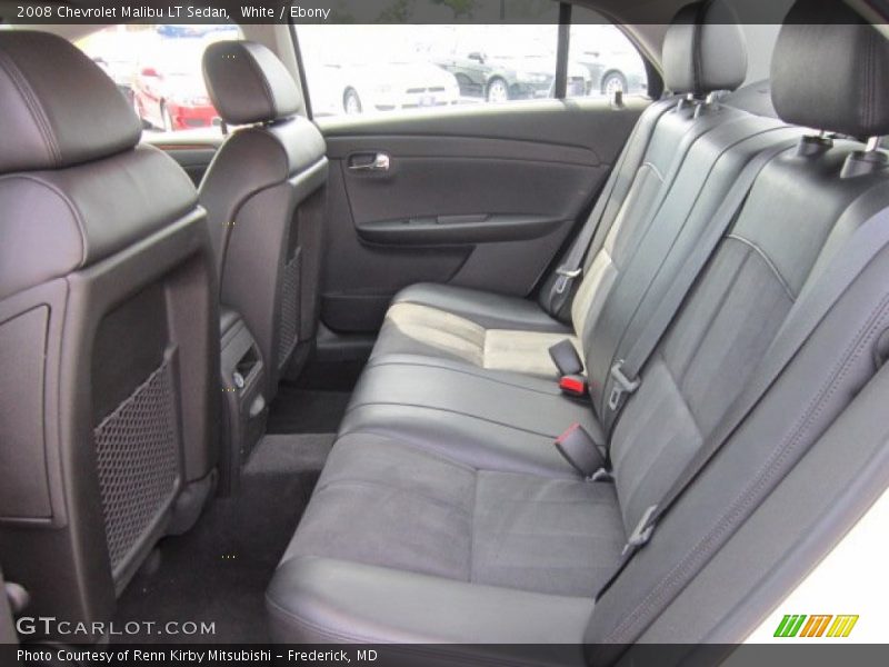 White / Ebony 2008 Chevrolet Malibu LT Sedan
