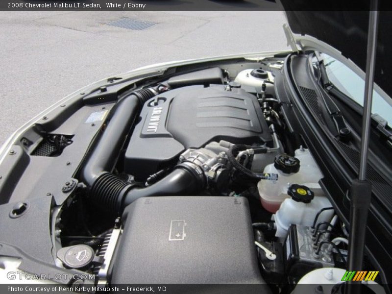 White / Ebony 2008 Chevrolet Malibu LT Sedan