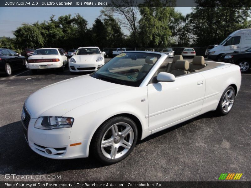 Ibis White / Beige 2008 Audi A4 2.0T quattro Cabriolet
