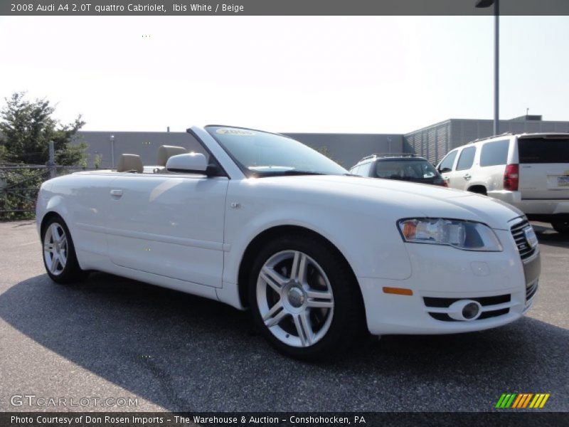 Ibis White / Beige 2008 Audi A4 2.0T quattro Cabriolet