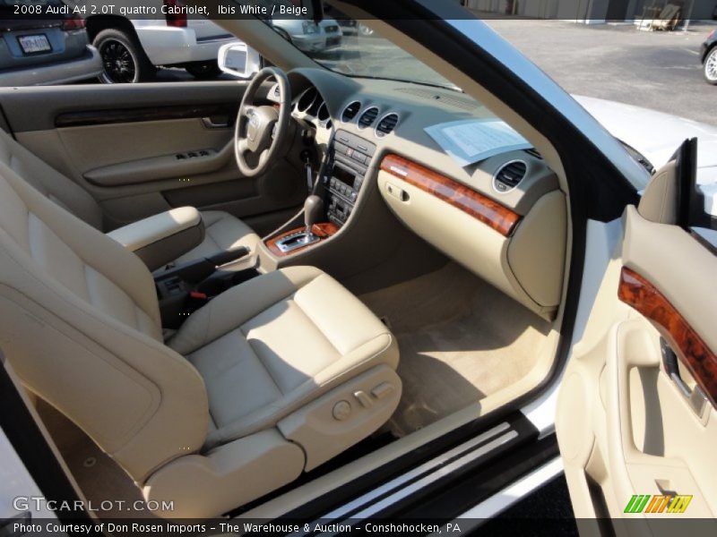 Ibis White / Beige 2008 Audi A4 2.0T quattro Cabriolet