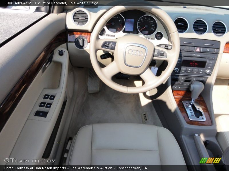 Ibis White / Beige 2008 Audi A4 2.0T quattro Cabriolet