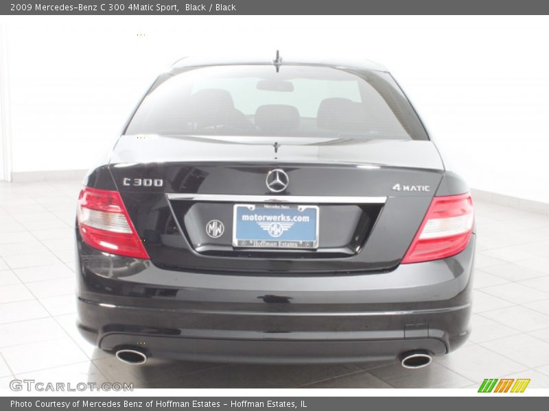 Black / Black 2009 Mercedes-Benz C 300 4Matic Sport