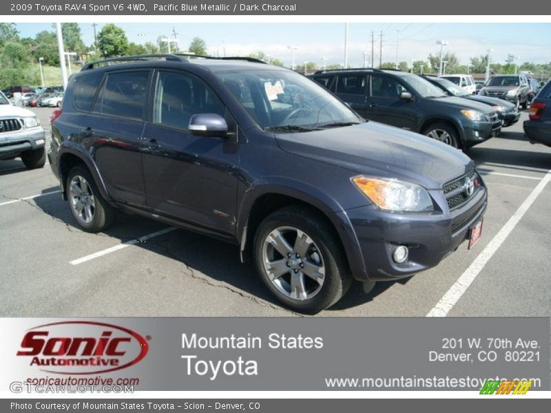 Pacific Blue Metallic / Dark Charcoal 2009 Toyota RAV4 Sport V6 4WD