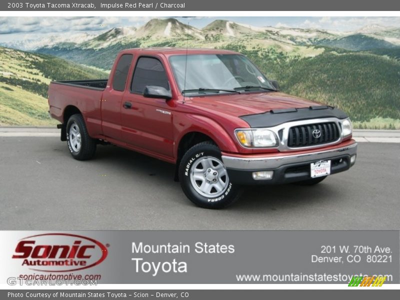 Impulse Red Pearl / Charcoal 2003 Toyota Tacoma Xtracab