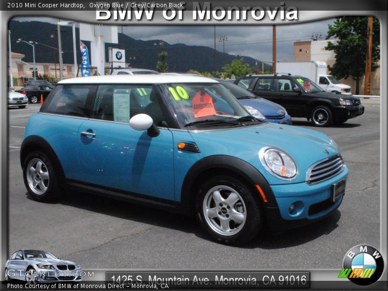 Oxygen Blue / Grey/Carbon Black 2010 Mini Cooper Hardtop
