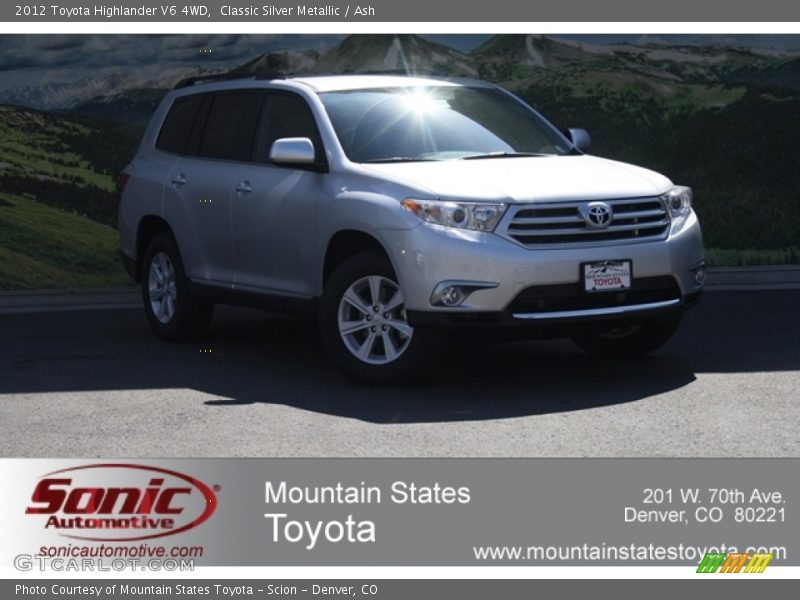 Classic Silver Metallic / Ash 2012 Toyota Highlander V6 4WD