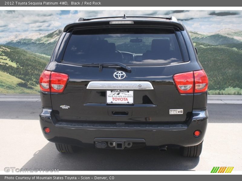 Black / Red Rock 2012 Toyota Sequoia Platinum 4WD
