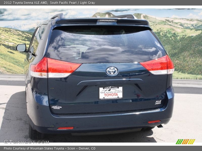 South Pacific Pearl / Light Gray 2012 Toyota Sienna XLE AWD