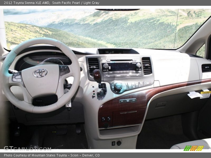 South Pacific Pearl / Light Gray 2012 Toyota Sienna XLE AWD