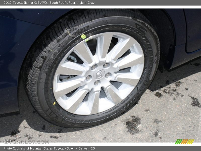 South Pacific Pearl / Light Gray 2012 Toyota Sienna XLE AWD