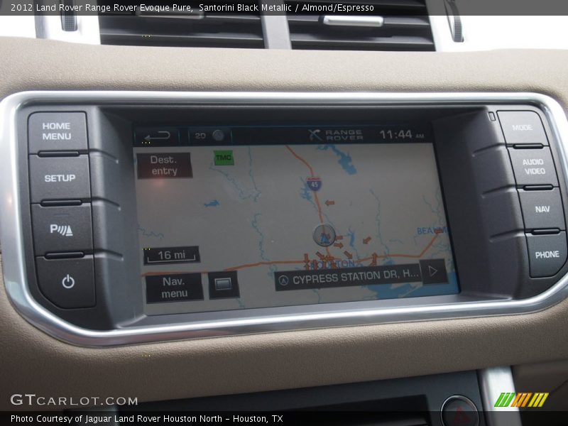 Navigation of 2012 Range Rover Evoque Pure