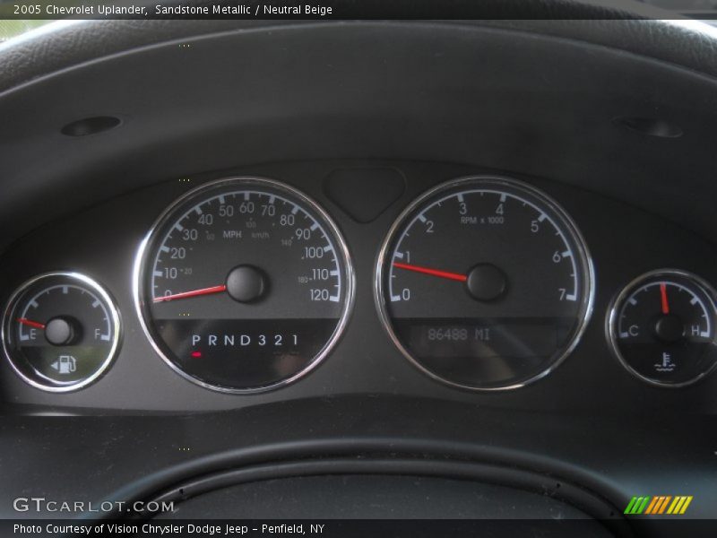 Sandstone Metallic / Neutral Beige 2005 Chevrolet Uplander