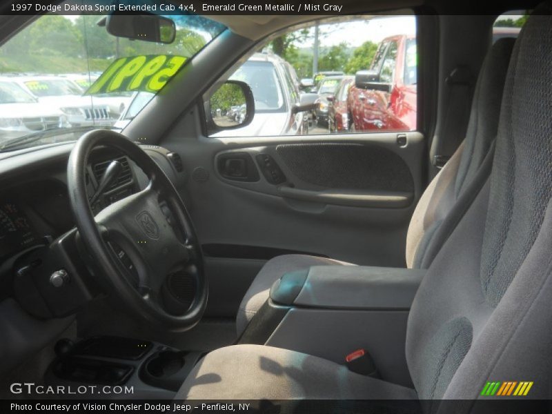 Emerald Green Metallic / Mist Gray 1997 Dodge Dakota Sport Extended Cab 4x4