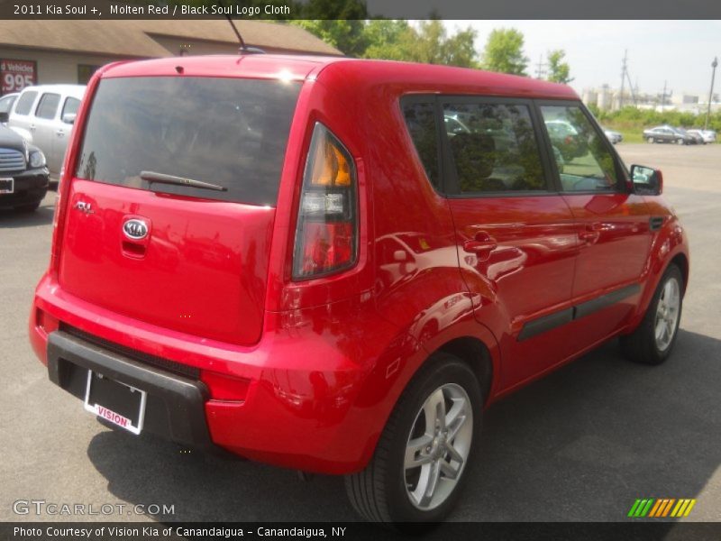 Molten Red / Black Soul Logo Cloth 2011 Kia Soul +
