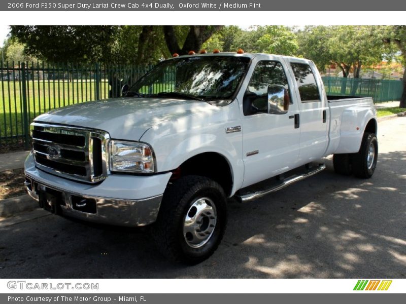 Oxford White / Medium Flint 2006 Ford F350 Super Duty Lariat Crew Cab 4x4 Dually
