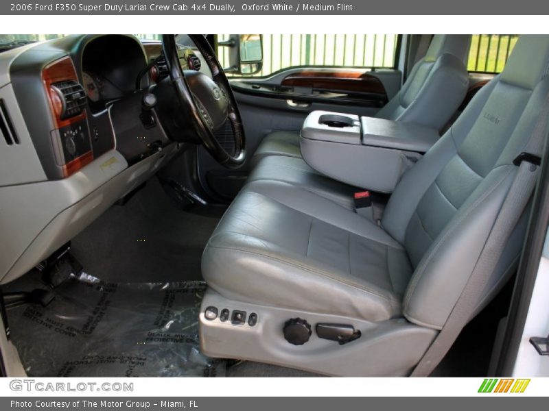 Oxford White / Medium Flint 2006 Ford F350 Super Duty Lariat Crew Cab 4x4 Dually
