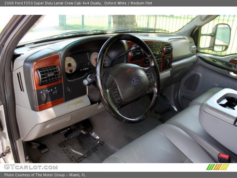 Oxford White / Medium Flint 2006 Ford F350 Super Duty Lariat Crew Cab 4x4 Dually