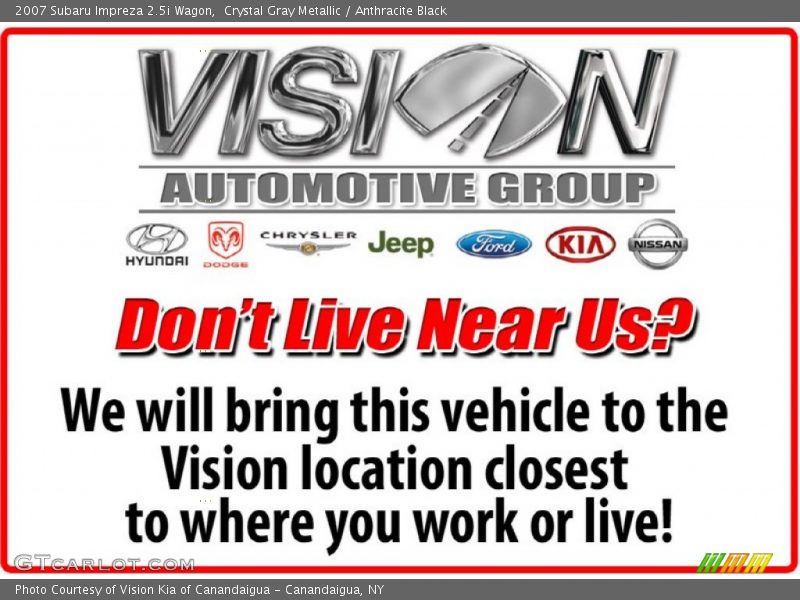 Crystal Gray Metallic / Anthracite Black 2007 Subaru Impreza 2.5i Wagon