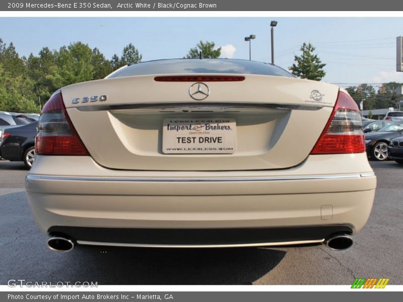 Arctic White / Black/Cognac Brown 2009 Mercedes-Benz E 350 Sedan