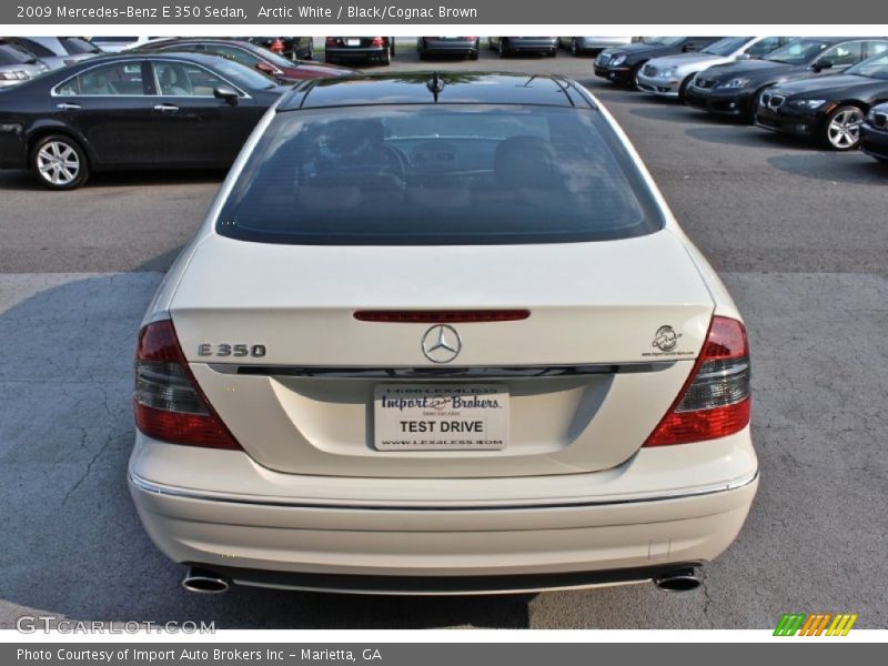Arctic White / Black/Cognac Brown 2009 Mercedes-Benz E 350 Sedan