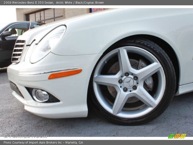 Arctic White / Black/Cognac Brown 2009 Mercedes-Benz E 350 Sedan