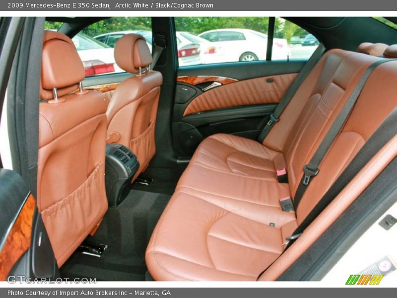 Arctic White / Black/Cognac Brown 2009 Mercedes-Benz E 350 Sedan