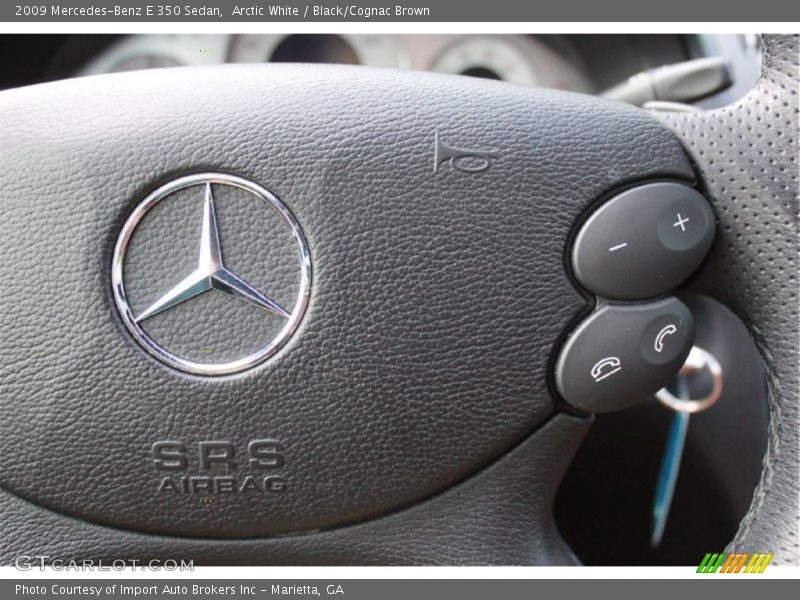 Arctic White / Black/Cognac Brown 2009 Mercedes-Benz E 350 Sedan