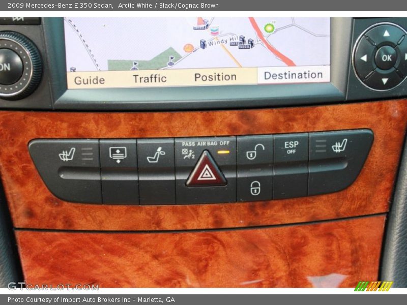 Arctic White / Black/Cognac Brown 2009 Mercedes-Benz E 350 Sedan