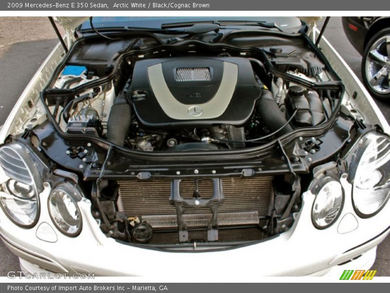 Arctic White / Black/Cognac Brown 2009 Mercedes-Benz E 350 Sedan