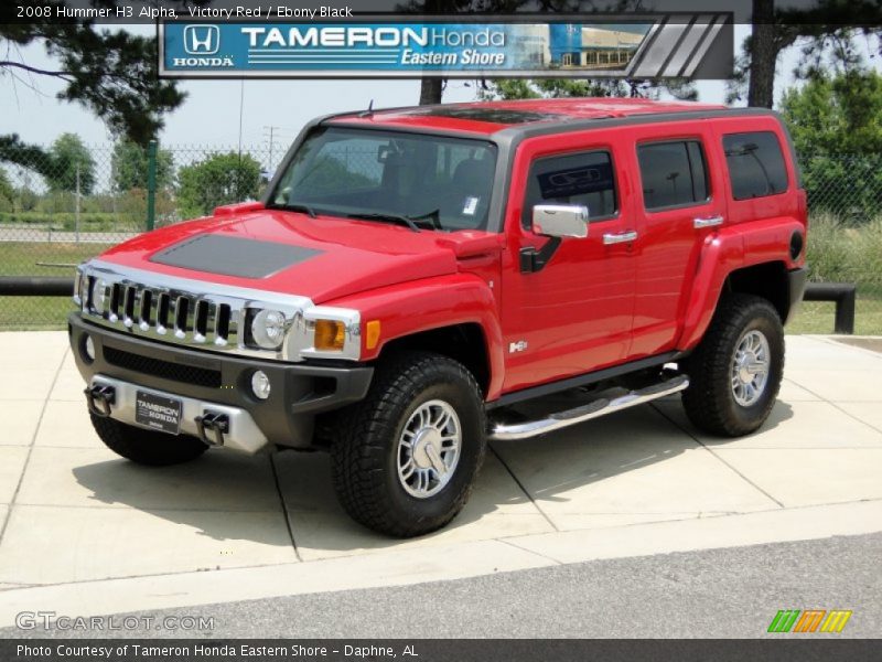 Victory Red / Ebony Black 2008 Hummer H3 Alpha