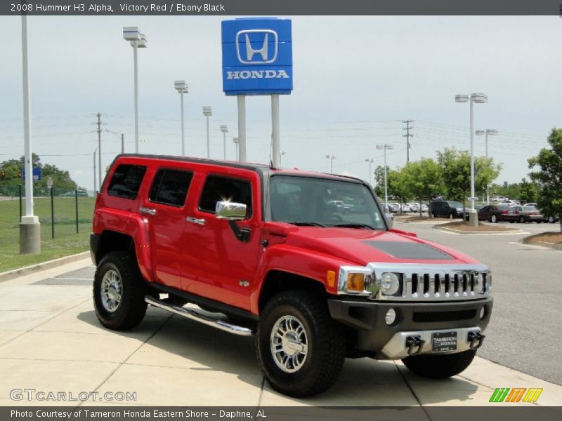 Victory Red / Ebony Black 2008 Hummer H3 Alpha