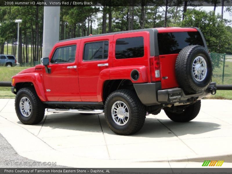 Victory Red / Ebony Black 2008 Hummer H3 Alpha