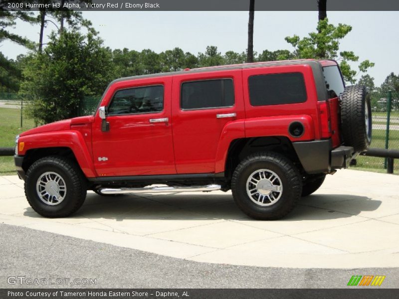 Victory Red / Ebony Black 2008 Hummer H3 Alpha