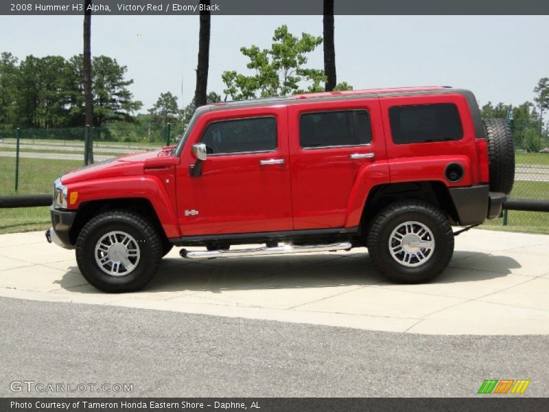 Victory Red / Ebony Black 2008 Hummer H3 Alpha