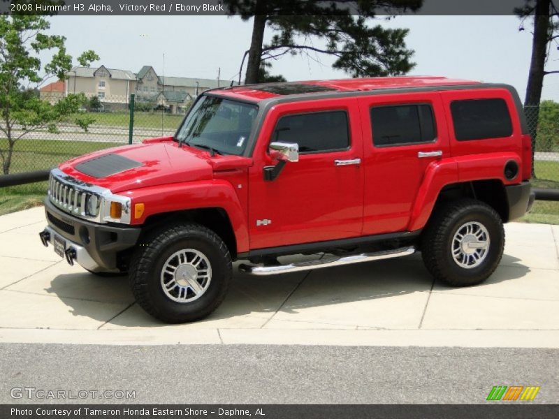 Victory Red / Ebony Black 2008 Hummer H3 Alpha