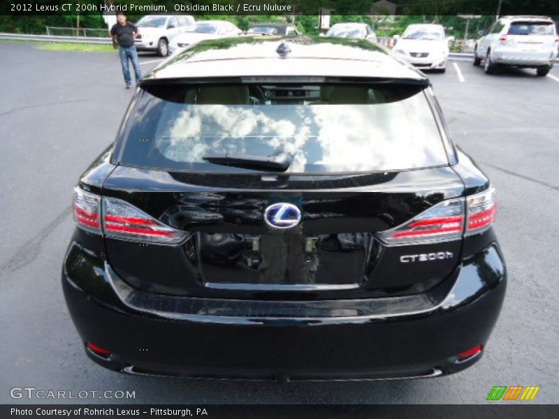Obsidian Black / Ecru Nuluxe 2012 Lexus CT 200h Hybrid Premium