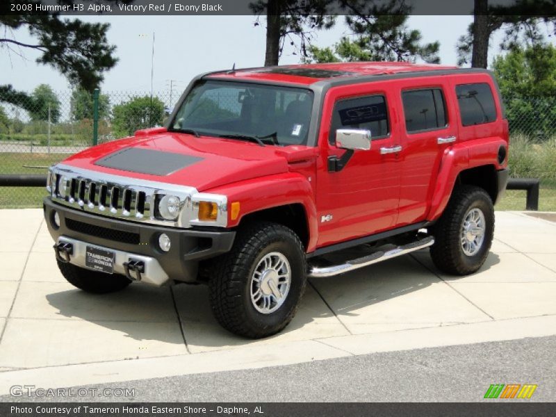 Victory Red / Ebony Black 2008 Hummer H3 Alpha